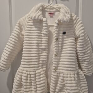 Juicy Couture White Textured Kids Coat